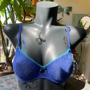 b.tempt’d Royal blue underwire bra